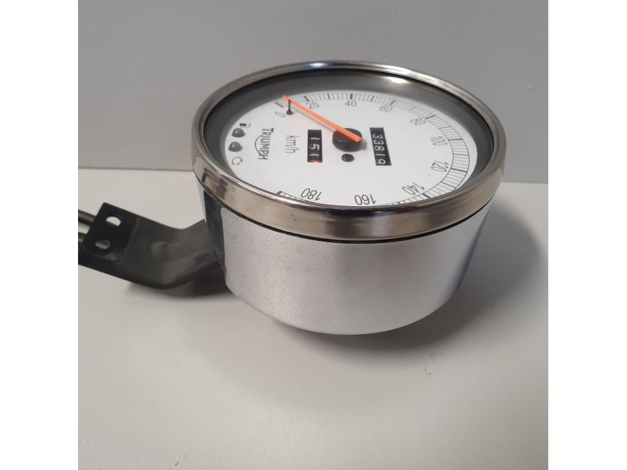 Baksidan på Hastighetsmätare från en Triumph Speedmaster -2010 motorcykel.