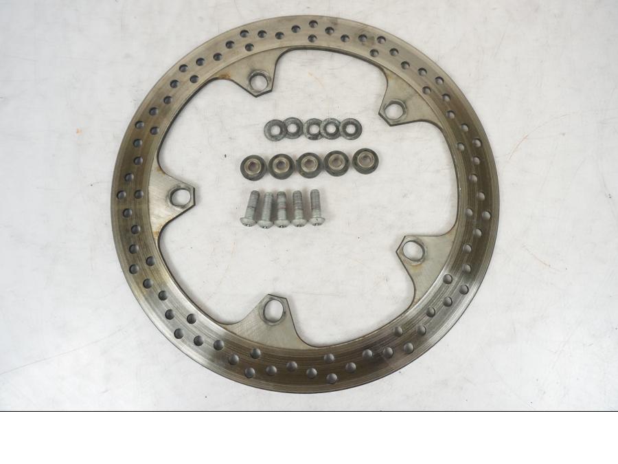 Framsidan på Bromsskiva från en BMW R 1200 R -2007 motorcykel.