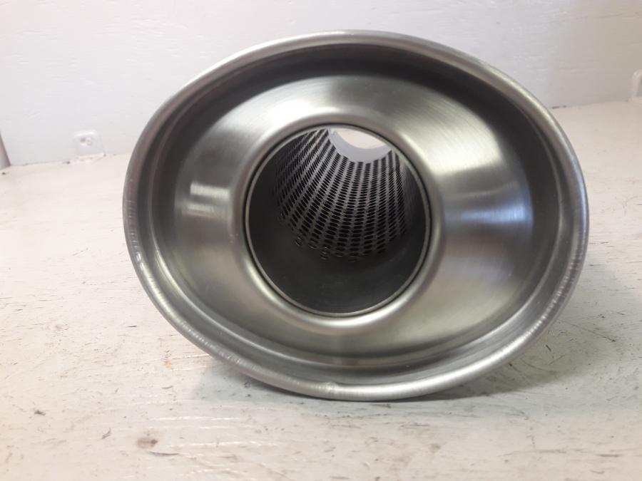 Höger sida på Ljuddämpare från en BMW S 1000 RR -2010 motorcykel.