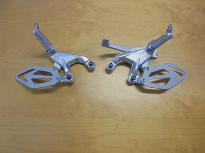 Snett uppifrån på Fotreglage från en BMW S 1000 RR -2017 motorcykel.