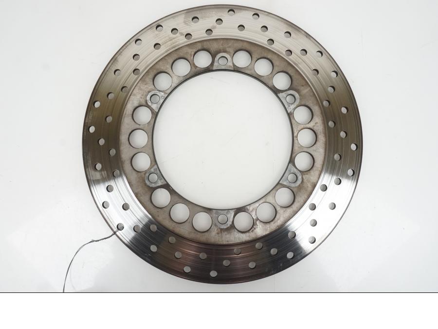 Snett uppifrån på Bromsskiva från en Yamaha XJ 900 -1997 motorcykel.