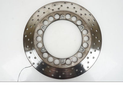 Snett uppifrån på Bromsskiva från en Yamaha XJ 900 -1997 motorcykel.