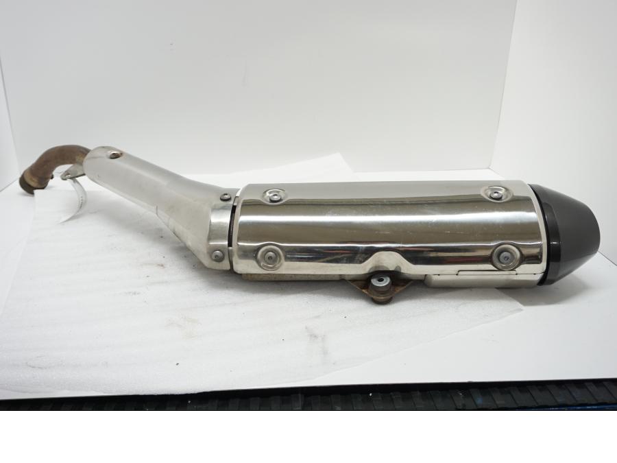 Framsidan på Ljuddämpare från en Honda XL 1000 V -2008 motorcykel.