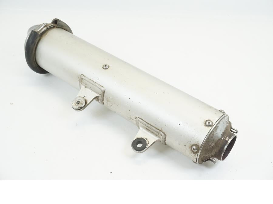 Vänster sida på Ljuddämpare från en KTM 660 SMC -2006 motorcykel.