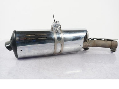 Snett uppifrån på Ljuddämpare från en BMW R 1200 GS -2005 motorcykel.