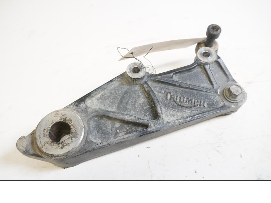Framsidan på <p>Bromsoksfäste bak från Triumph Tiger 955 2002.</p>

<p>Svingfästet.</p> motorcykel.