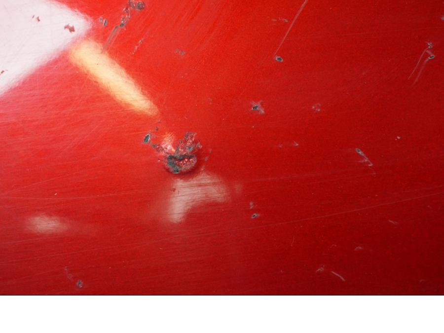 Snett uppifrån på Sidkåpa från en Honda CBR 1100 XX -1999 motorcykel.