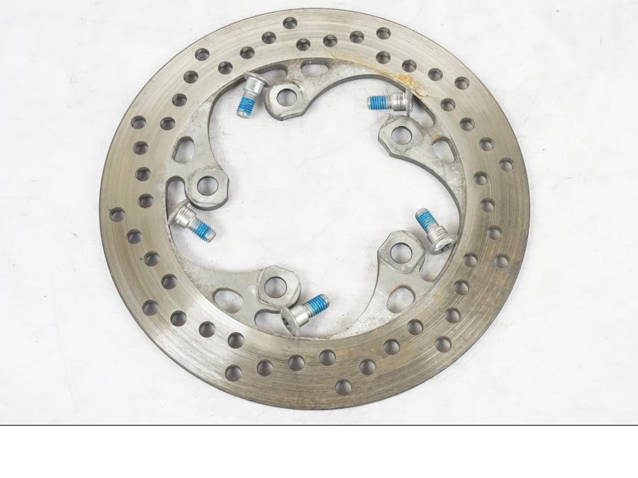 Framsidan på Bromsskiva från en Suzuki GSX-R 750 -2007 motorcykel.