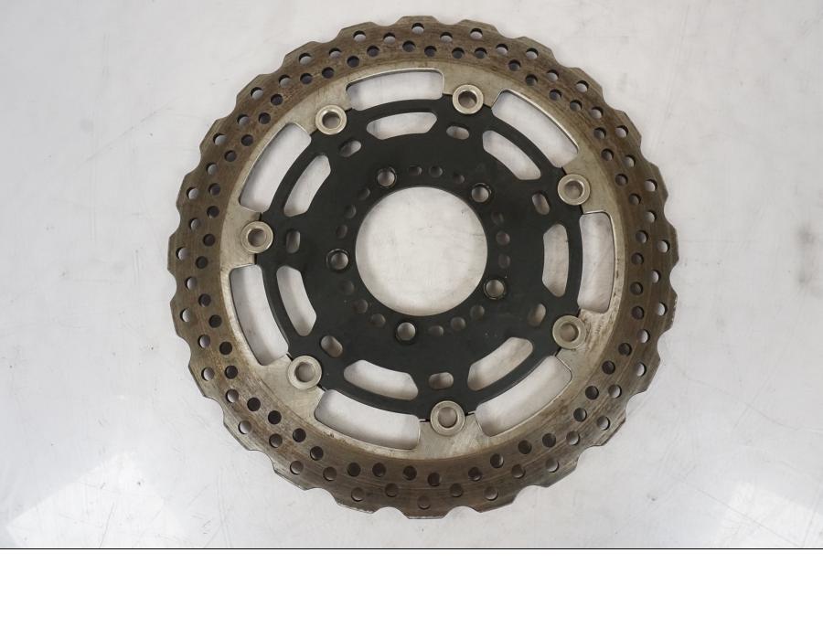 Vänster sida på Bromsskiva från en Kawasaki Z 800 -2014 motorcykel.