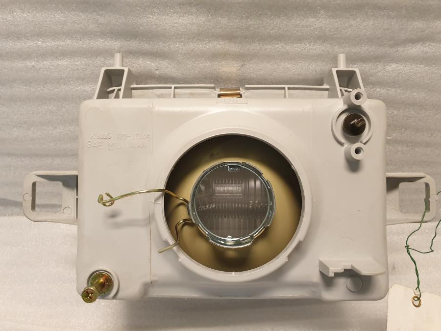 Snett uppifrån på Strålkastare från en Yamaha FJ 1200 -1989 motorcykel.