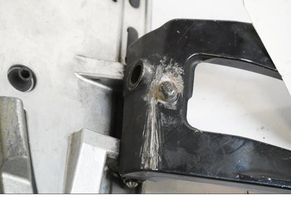 Snett uppifrån på Fotplatta från en Yamaha XV 1900 -2008 motorcykel.