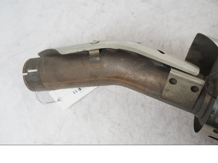 Snett uppifrån på Ljuddämpare från en BMW R 1200 GS -2007 motorcykel.