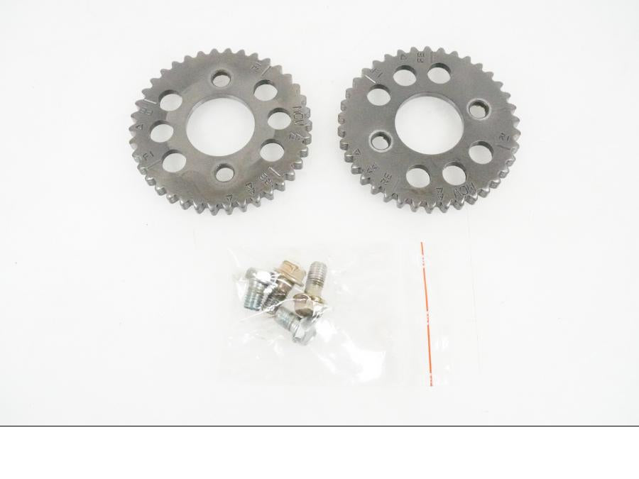 Framsidan på Kamkedjedrev från en Honda VFR 800 -2005 motorcykel.