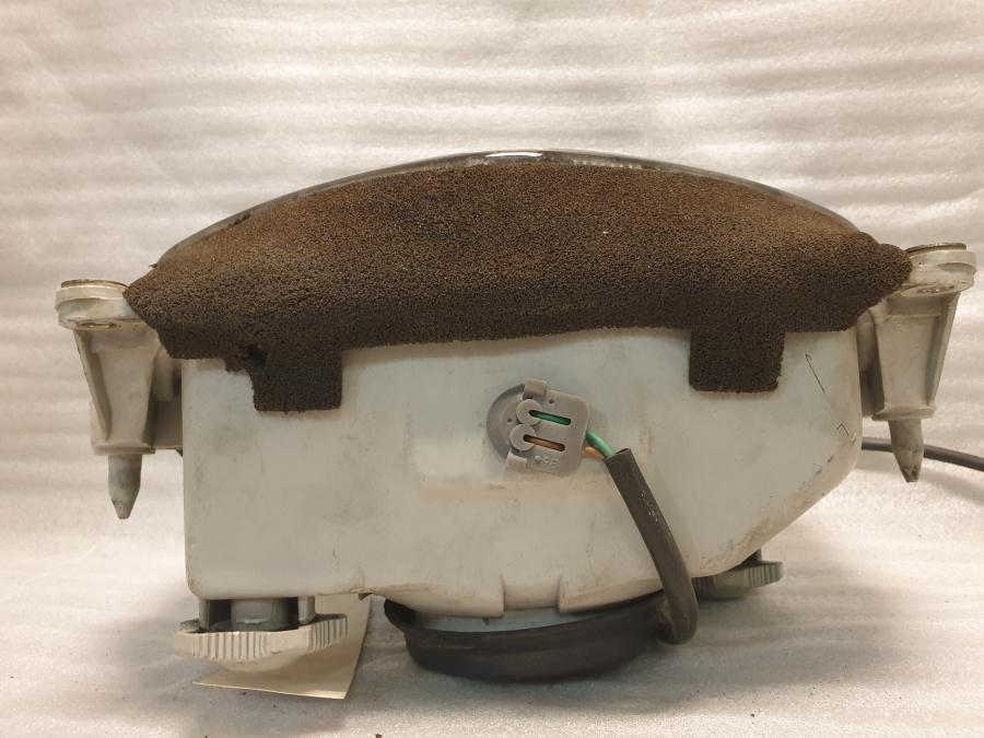 Snett uppifrån på Strålkastare från en Honda CBR 600 -1994 motorcykel.