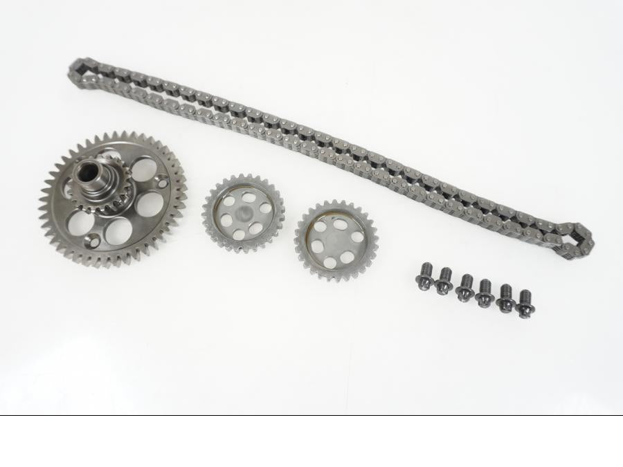 Framsidan på Kamkedja från en BMW F 850 GS -2019 motorcykel.