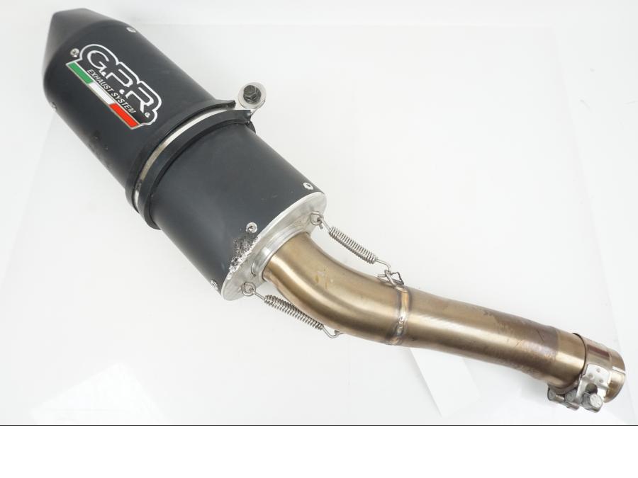 Framsidan på Ljuddämpare Sport från en Suzuki GSX-R 750 -2009 motorcykel.