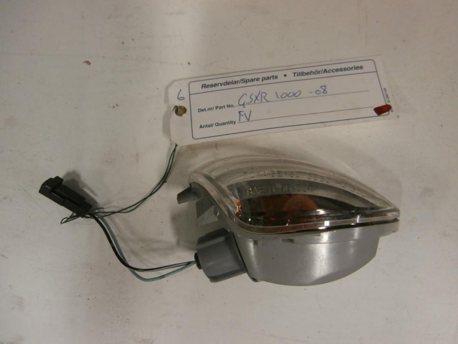 Framsidan på Blinkers från en Suzuki GSX-R 1000 -2008 motorcykel.
