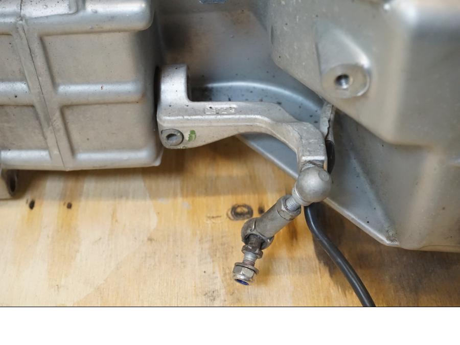 Snett uppifrån på Växellåda från en BMW R 1150 GS -2002 motorcykel.