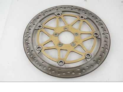 Framsidan på Bromsskiva från en Kawasaki ZX-12R -2000 motorcykel.