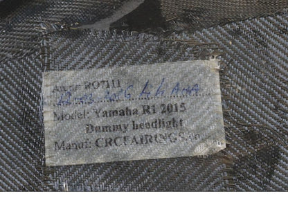 Snett uppifrån på Strålkastare från en Yamaha YZF 1000 R1 -2015 motorcykel.