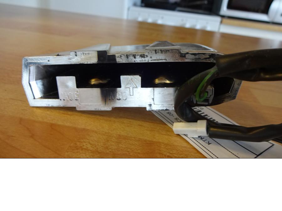 Vänster sida på Blinkers från en KTM RC8 -2008 motorcykel.