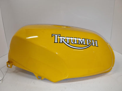 Framsidan på Bensintank från en Triumph Alla -1999 motorcykel.