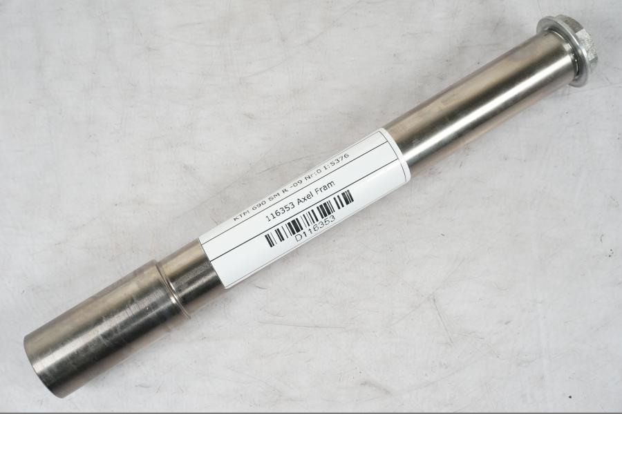 Framsidan på Axel från en KTM 690 SM R -2009 motorcykel.