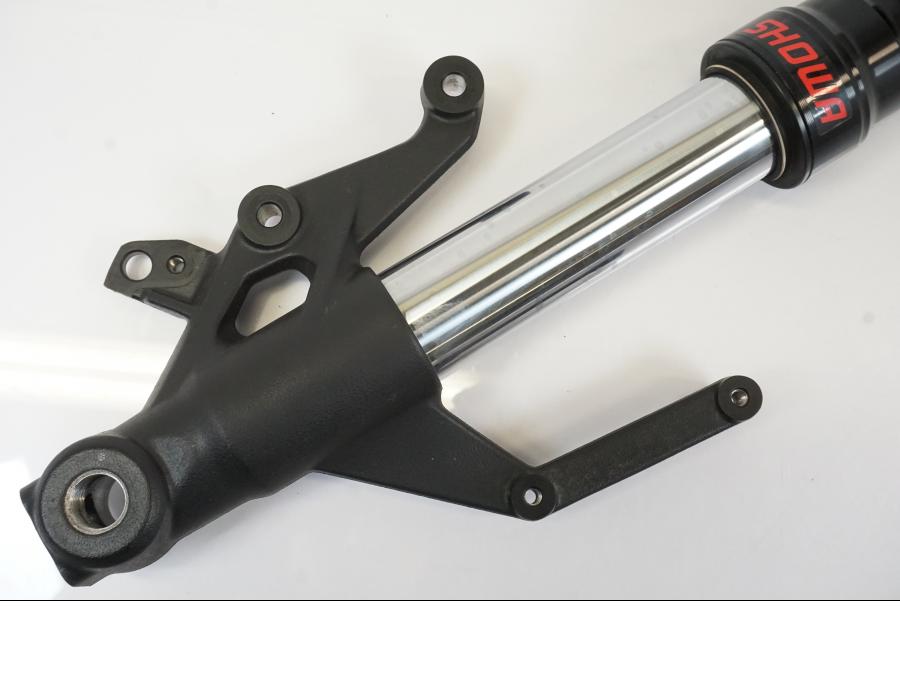 Baksidan på Gaffelben från en Triumph Trident -2021 motorcykel.