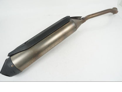 Snett uppifrån på Ljuddämpare från en Yamaha XT 660 X -2005 motorcykel.