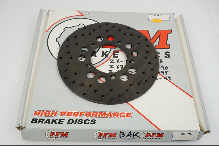 Baksidan på Bromsskiva från en Kawasaki ZX-9R -1997 motorcykel.