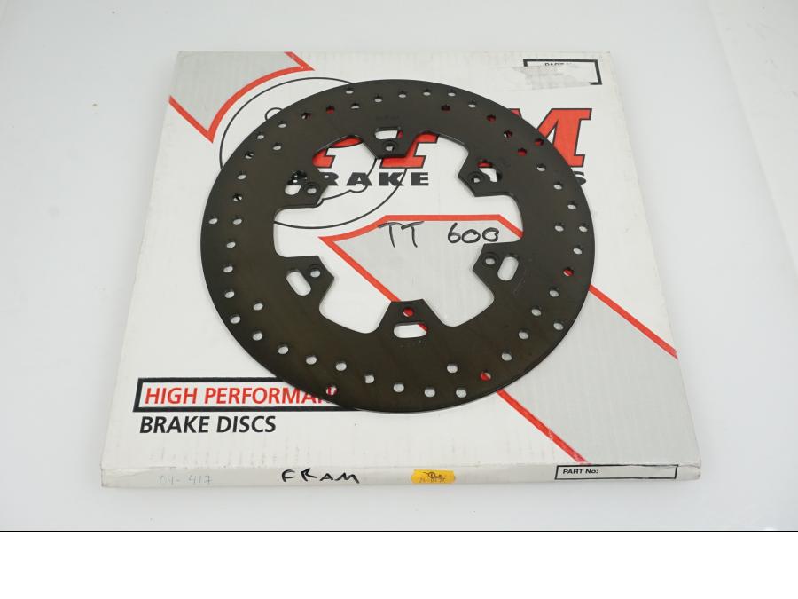 Framsidan på Bromsskiva från en Yamaha TT 600 R -2002 motorcykel.