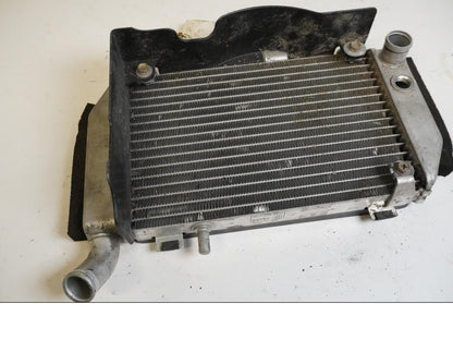 Vänster sida på Vattenkyl från en Honda VFR 800 -2005 motorcykel.