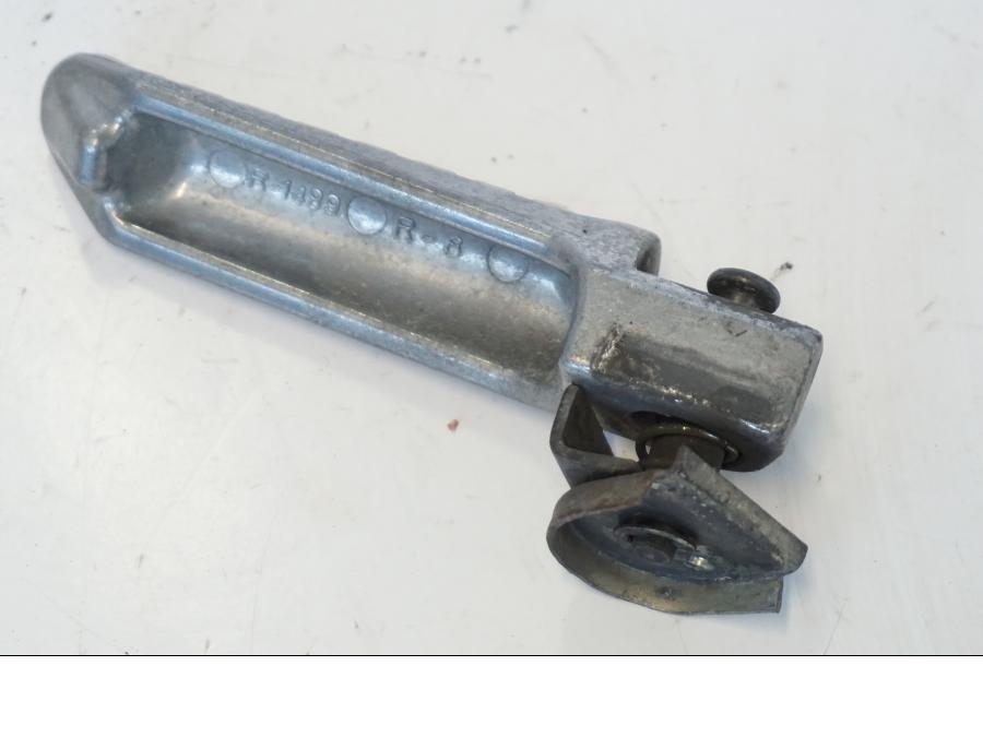 Snett uppifrån på Fotpinne från en Kawasaki ZR-7 -2001 motorcykel.