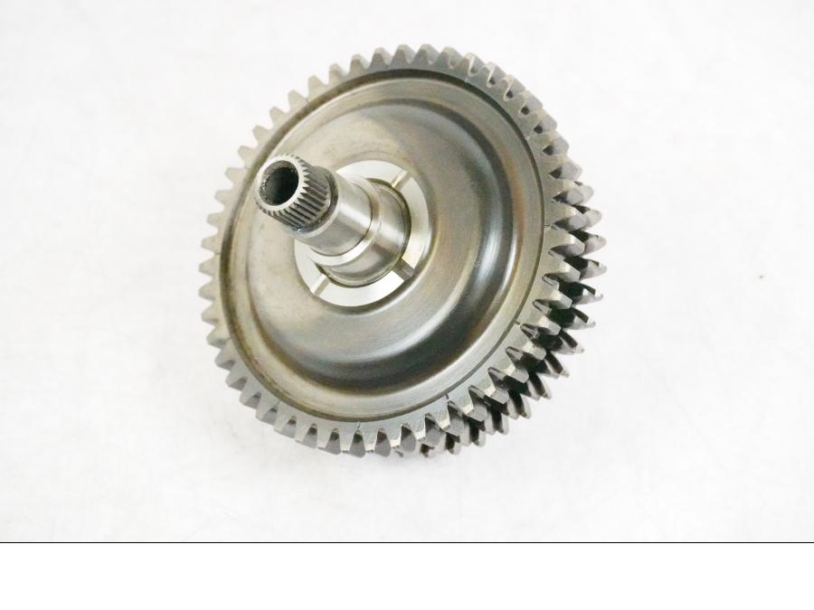 Snett uppifrån på Startkopplingsdrev från en BMW K 1200 S -2005 motorcykel.