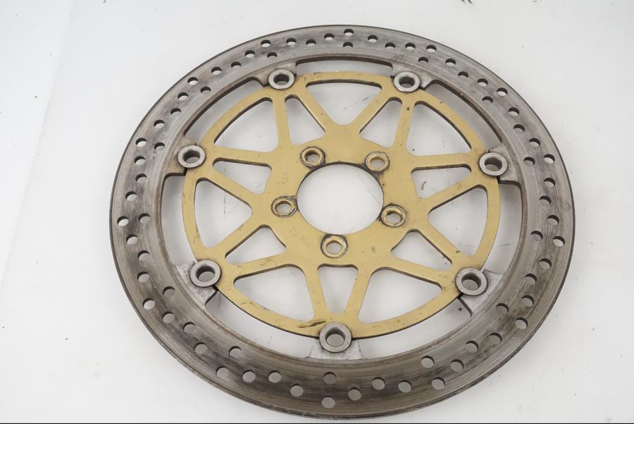 Framsidan på Bromsskiva från en Kawasaki ZX-12R -2000 motorcykel.