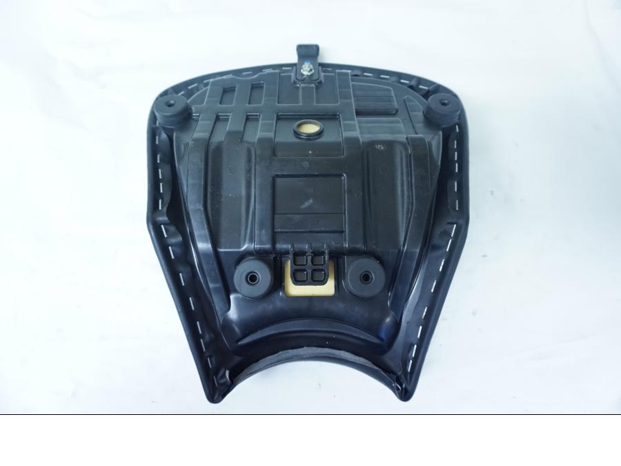 Snett uppifrån på Sadel från en Kawasaki Ninja 650 -2018 motorcykel.