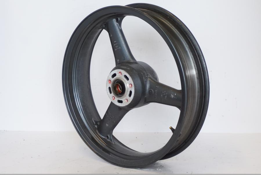 Framsidan på Fälg från en Kawasaki ZR-7 -2001 motorcykel.