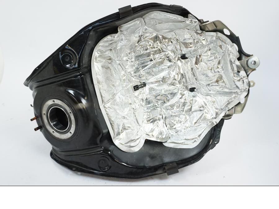 Snett uppifrån på Bensintank från en Suzuki GSX-R 1000 -2008 motorcykel.