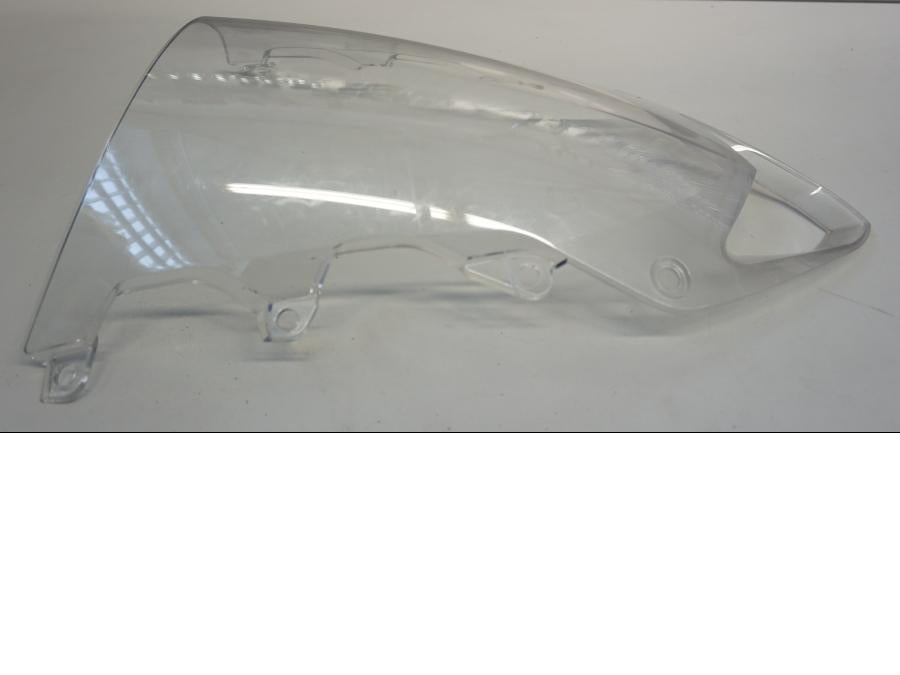 Baksidan på Vindruta från en BMW S 1000 RR -2010 motorcykel.