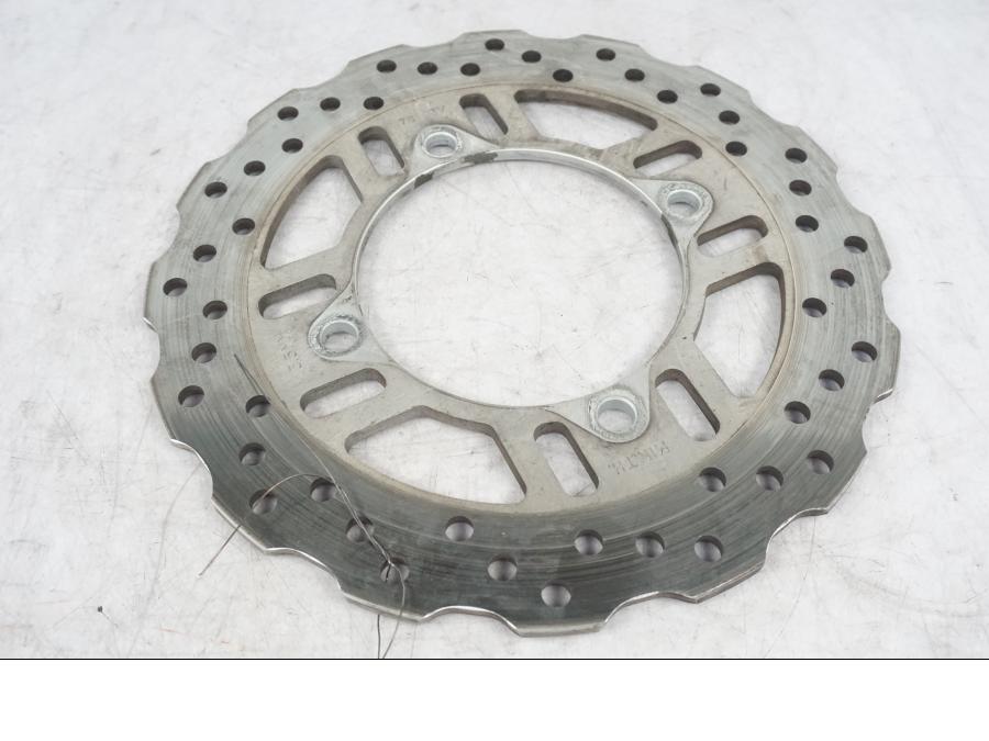 Framsidan på Bromsskiva från en Kawasaki Z 800 -2014 motorcykel.