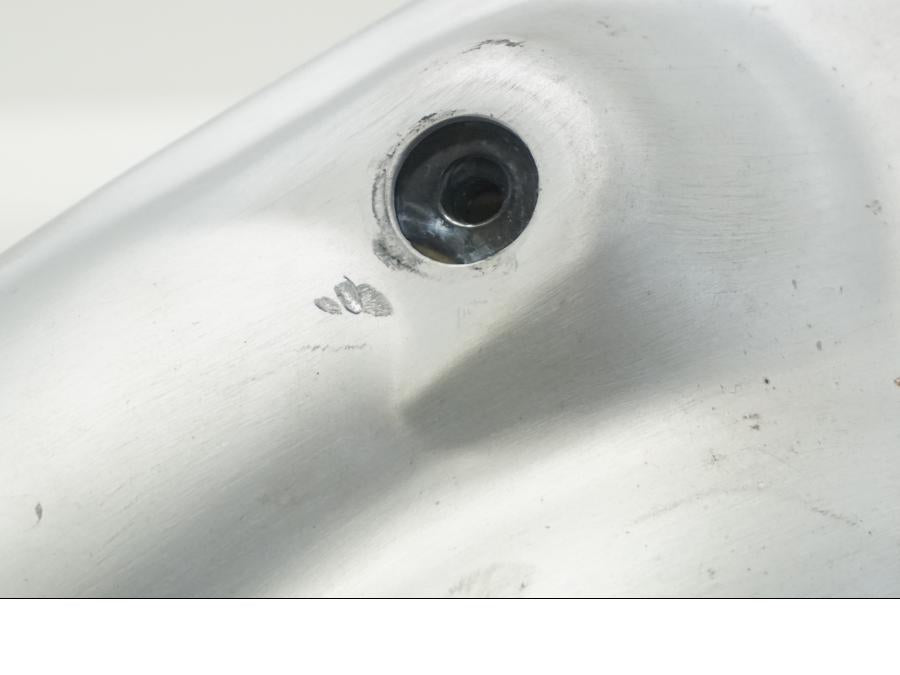 Snett uppifrån på Ljuddämpare från en MV Agusta Brutale 800 -2014 motorcykel.