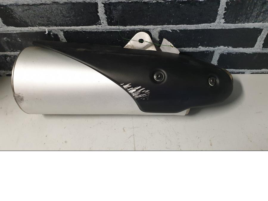 Framsidan på Ljuddämpare från en Ducati Monster 696 -2013 motorcykel.