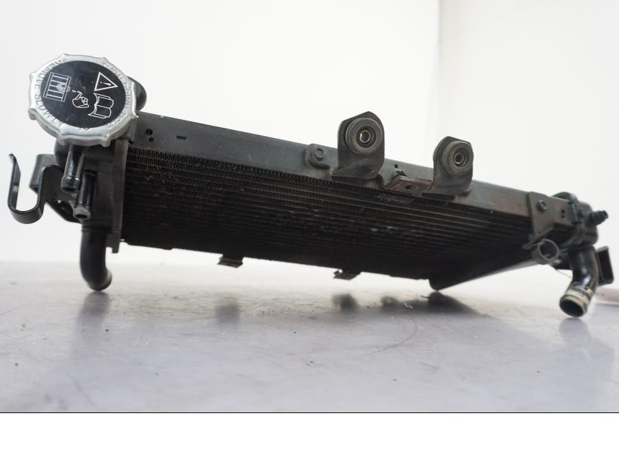 Snett uppifrån på Vattenkyl från en Triumph Tiger -2009 motorcykel.