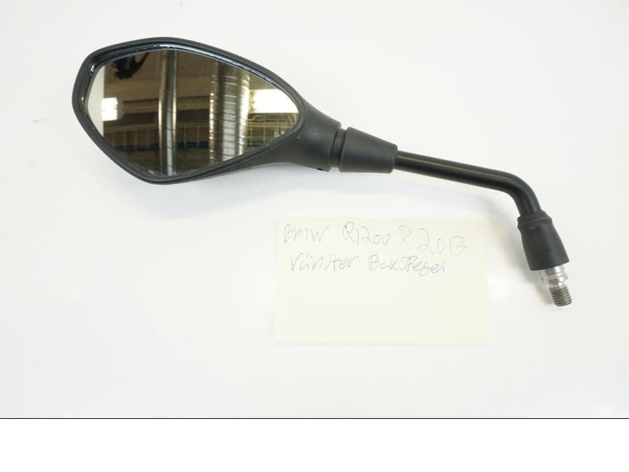 Framsidan på Backspegel från en BMW R 1200 R -2013 motorcykel.
