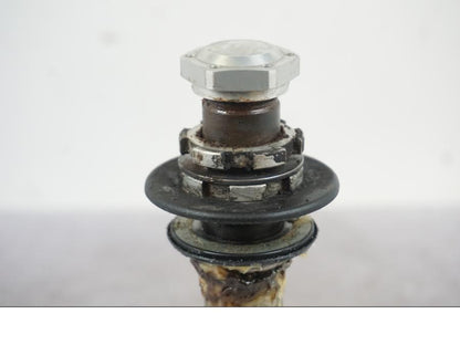 Baksidan på Gaffelkrona från en Triumph Tiger -2009 motorcykel.