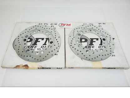 Baksidan på Bromsskiva från en Yamaha XJ 900 -1986 motorcykel.