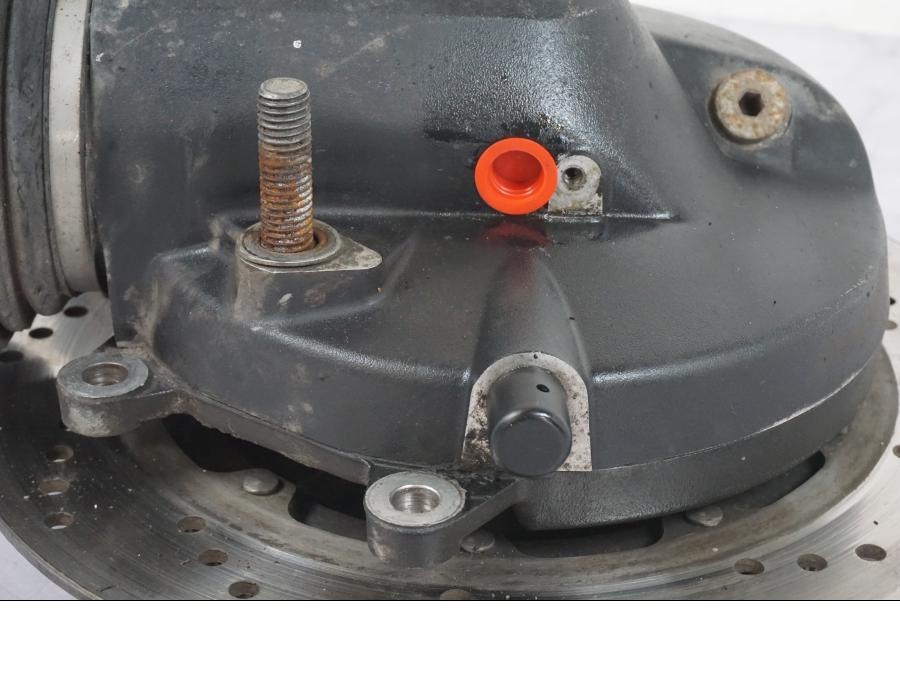 Snett nerifrån på Slutväxel från en BMW K 1100 LT -1999 motorcykel.