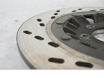 Snett uppifrån på Bromsskiva från en Suzuki GSX 550 EF -1985 motorcykel.