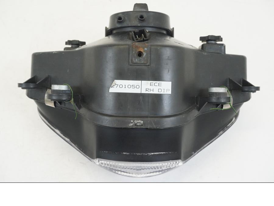 Snett uppifrån på Strålkastare från en Triumph TT 600 -2002 motorcykel.