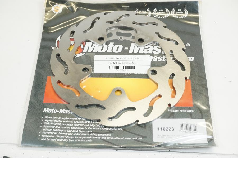 Höger sida på Bromsskiva från en Suzuki GSX-R 1000 -2015 motorcykel.